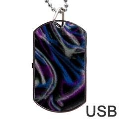 Multicolored Abstract Dynamic Shapes Print Dog Tag Usb Flash (one Side) by dflcprintsclothing