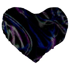 Multicolored Abstract Dynamic Shapes Print Large 19  Premium Flano Heart Shape Cushions by dflcprintsclothing