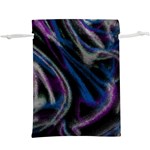 Multicolored abstract dynamic shapes print Lightweight Drawstring Pouch (XL) Back