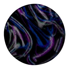 Multicolored Abstract Dynamic Shapes Print Round Glass Fridge Magnet (4 Pack) by dflcprintsclothing