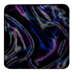 Multicolored Abstract Dynamic Shapes Print Square Glass Fridge Magnet (4 Pack) by dflcprintsclothing