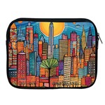 City New York Nyc Skyscraper Skyline Downtown Night Business Urban Travel Landmark Building Architec Apple iPad 2/3/4 Zipper Cases Front