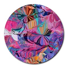 Marbling Blend  Round Mousepad