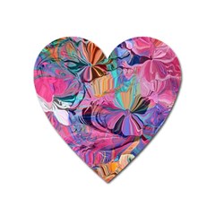 Marbling Blend  Heart Magnet