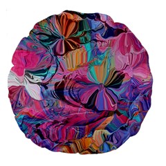 Marbling Blend  Large 18  Premium Round Cushions