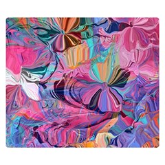 Marbling Blend  Two Sides Premium Plush Fleece Blanket (Kids Size)