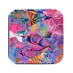 Marbling Blend  Square Metal Box (Black)