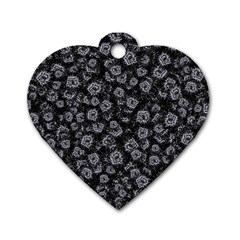 Whimsy Beasts Print Pattern Design Dog Tag Heart (two Sides) by dflcprintsclothing