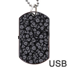 Whimsy Beasts Print Pattern Design Dog Tag Usb Flash (one Side) by dflcprintsclothing