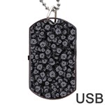 Whimsy Beasts Print Pattern Design Dog Tag USB Flash (One Side) Front