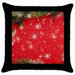 Christmas Ornament Throw Pillow Case (black) by Salmanaz77