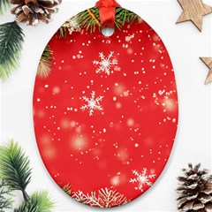 Christmas Ornament Oval Ornament (two Sides)