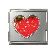 Christmas Ornament Mega Link Heart Italian Charm (18mm) by Salmanaz77