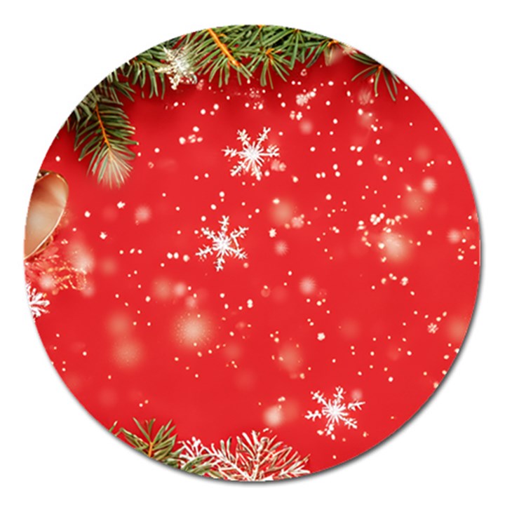 Christmas Ornament Magnet 5  (Round)