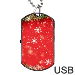 Christmas Ornament Dog Tag Usb Flash (one Side) by Salmanaz77