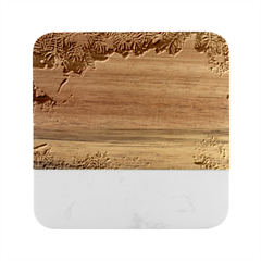 Christmas Ornament Marble Wood Coaster (square)