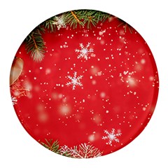 Christmas Ornament Round Glass Fridge Magnet (4 Pack) by Salmanaz77