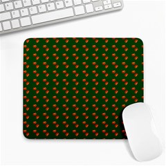 Kawaii Pumpkin Patt Green Large Mousepad