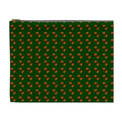 Kawaii Pumpkin Patt Green Cosmetic Bag (xl) by snowwhitegirl