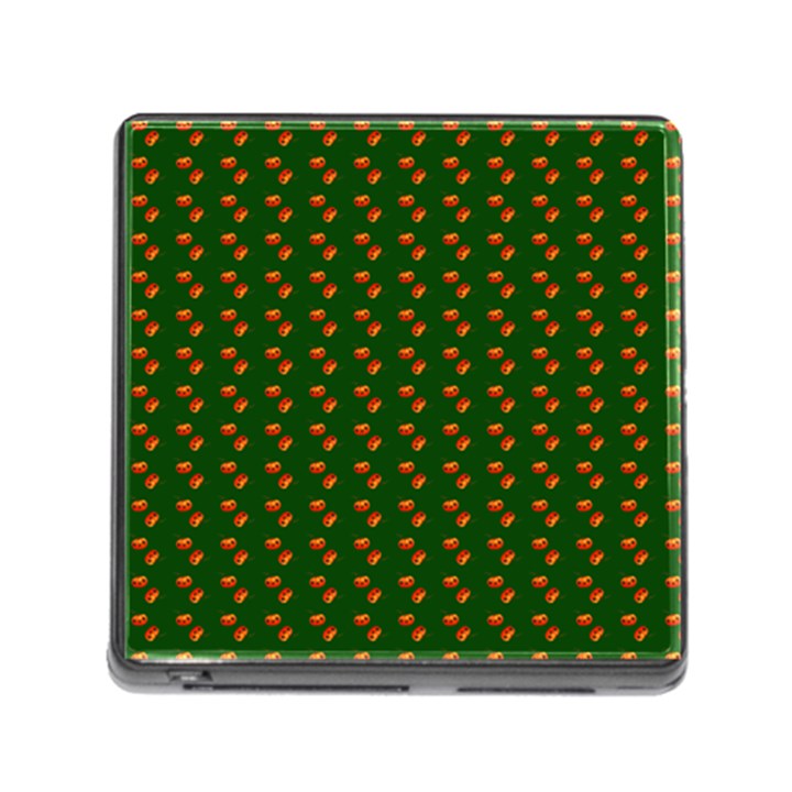 Kawaii Pumpkin Patt Green Memory Card Reader (Square 5 Slot)