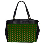 Kawaii Pumpkin Patt Green Oversize Office Handbag (2 Sides) Front