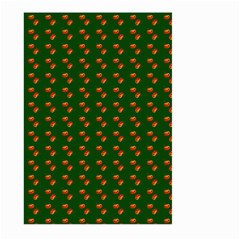 Kawaii Pumpkin Patt Green Large Garden Flag (two Sides) by snowwhitegirl