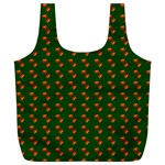 Kawaii Pumpkin Patt Green Full Print Recycle Bag (XL) Back