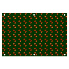 Kawaii Pumpkin Patt Green Banner and Sign 6  x 4 