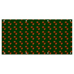 Kawaii Pumpkin Patt Green Banner and Sign 8  x 4 