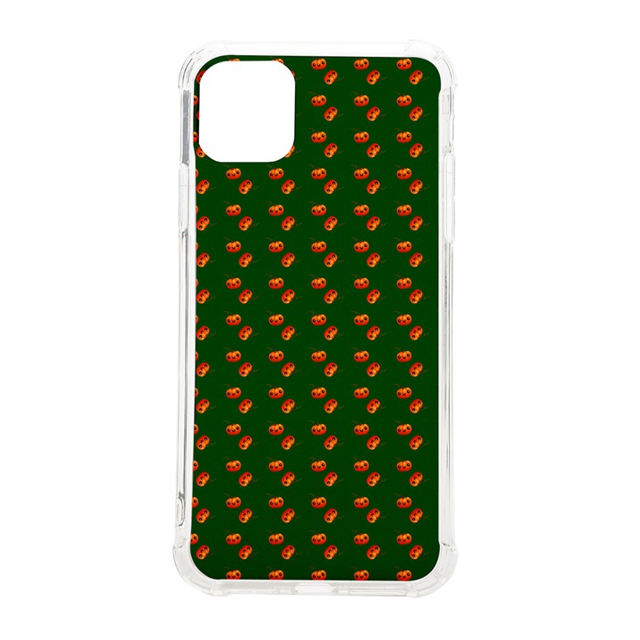 Kawaii Pumpkin Patt Green iPhone 11 Pro Max 6.5 Inch TPU UV Print Case