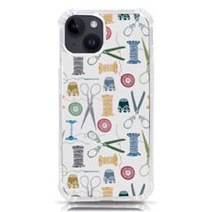 Pattern Seamless Texture Sewing Iphone 14 Tpu Uv Print Case by Salmanaz77