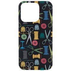 Pattern Seamless Texture Sewing Iphone 15 Pro Black Uv Print Pc Hardshell Case by Salmanaz77