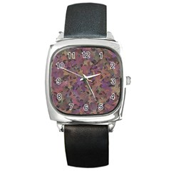 Monster Snake Hand Drawn Illustration Motif Random Pattern Square Metal Watch by dflcprintsclothing