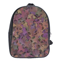 Monster Snake Hand Drawn Illustration Motif Random Pattern School Bag (xl) by dflcprintsclothing