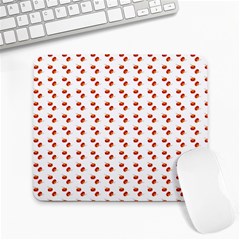 Kawaii Pumpkin Patt White Large Mousepad by snowwhitegirl