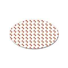 Kawaii Pumpkin Patt White Sticker (oval) by snowwhitegirl