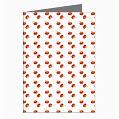 Kawaii Pumpkin Patt White Greeting Cards (pkg Of 8)