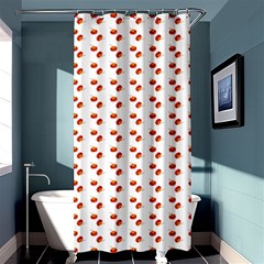 Kawaii Pumpkin Patt White Shower Curtain 36  X 72  (stall)  by snowwhitegirl