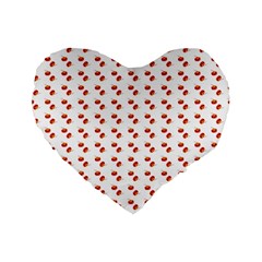 Kawaii Pumpkin Patt White Standard 16  Premium Heart Shape Cushions by snowwhitegirl