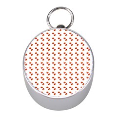 Kawaii Pumpkin Patt White Mini Silver Compasses