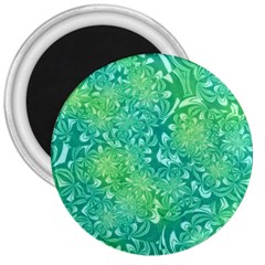 Retro Flower Pattern Design Batik 3  Magnets by Posterlux