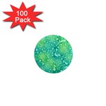 Retro Flower Pattern Design Batik 1  Mini Magnets (100 pack)  Front