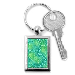 Retro Flower Pattern Design Batik Key Chain (rectangle)