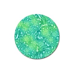 Retro Flower Pattern Design Batik Magnet 3  (round)