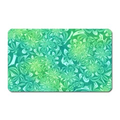 Retro Flower Pattern Design Batik Magnet (rectangular) by Posterlux