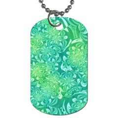 Retro Flower Pattern Design Batik Dog Tag (two Sides)