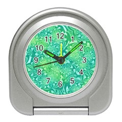 Retro Flower Pattern Design Batik Travel Alarm Clock