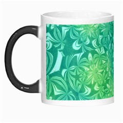 Retro Flower Pattern Design Batik Morph Mug by Posterlux