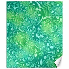 Retro Flower Pattern Design Batik Canvas 8  X 10 