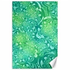 Retro Flower Pattern Design Batik Canvas 24  X 36 